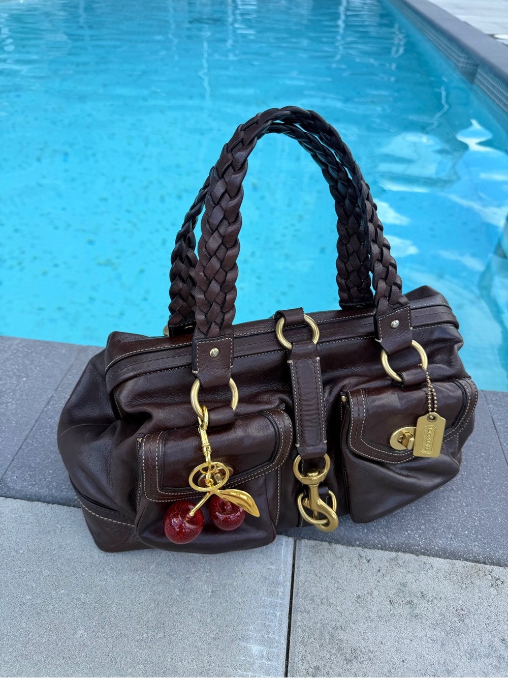 Vintage Coach Legacy Brown Leather Daphne Shoulder Bag - Picture 4 of 12